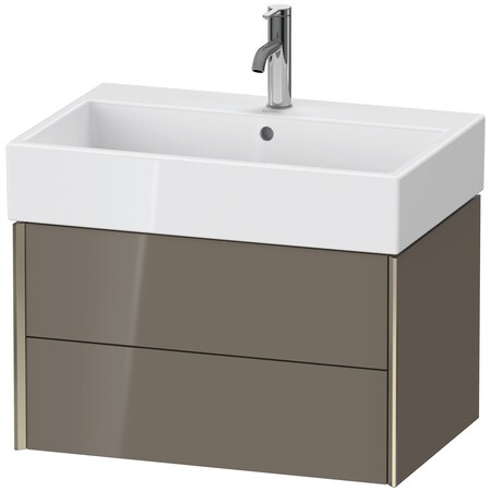 Xviu Wall-Mounted Vanity Unit Flannel Gray High Gloss